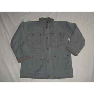 Eddie Bauer Canvas Coat Size Medium 10 12 Gray Boys -0912T18